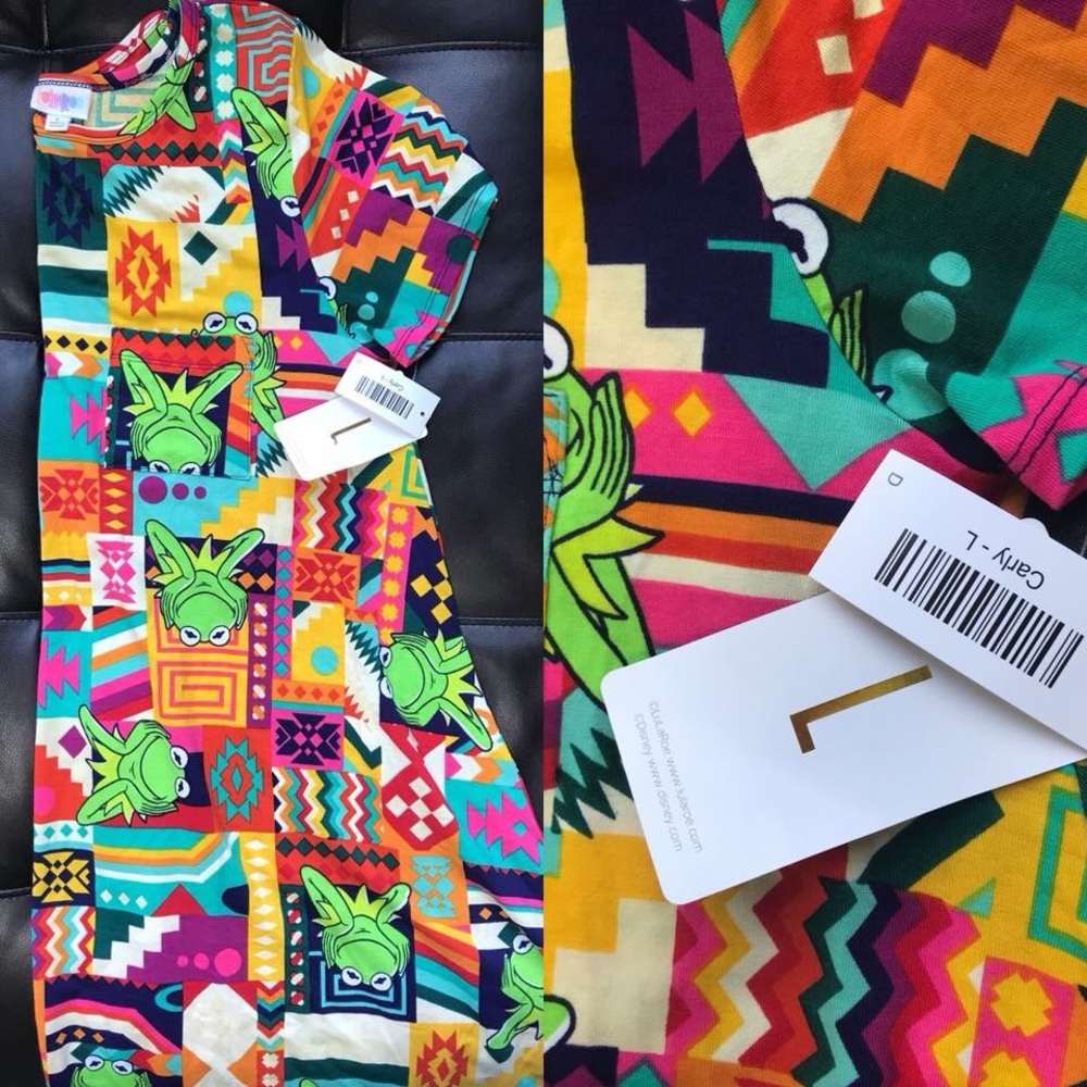 LulaRoe Disney Carly L Kermit